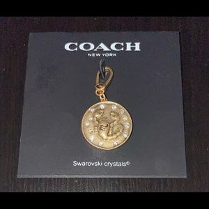 Coach Swarovski Crystal Scorpio Sign Zodiac Charm Pendant Gold T